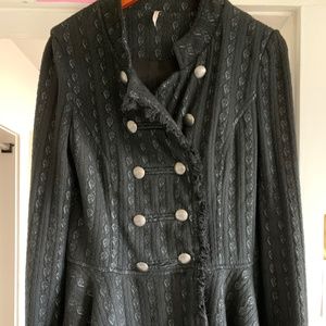 Free People double breasted peplum jacket